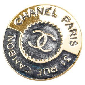 Chanel Cambon Gold Gold Plated brooch